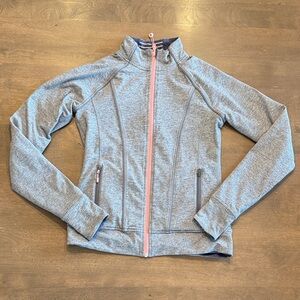 Girls Ivivva by Lululemon Reversible Zip up jacket Activewear size 14 gray grey